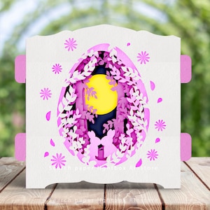 Rabbit 3D Pop Up Card Template, SVG  3D Pop Up Card, Greeting Pop Up Card,Christmas Card, Paper cut Template, 3D Pop Up DIY  #290