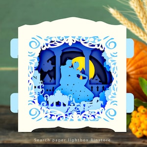 Fairy tail princess Pop Up Card Template, 3D Pop Up Card, Greeting Pop Up Card,Christmas Card, Paper cut Template, 3D Pop Up DIY  #261