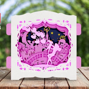 Mother's Day 3D Pop Up CardTemplate, SVG  3D Pop Up Card, Greeting Pop Up Card,Christmas Card, Paper cut Template, 3D Pop Up DIY,  #256