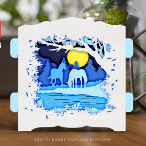 Horse spirit Pop up Card SVG Template, 3D Pop Up Card, Greeting Pop Up Card,Christmas Card, Paper cut Template, 3D Pop Up DIY  #309