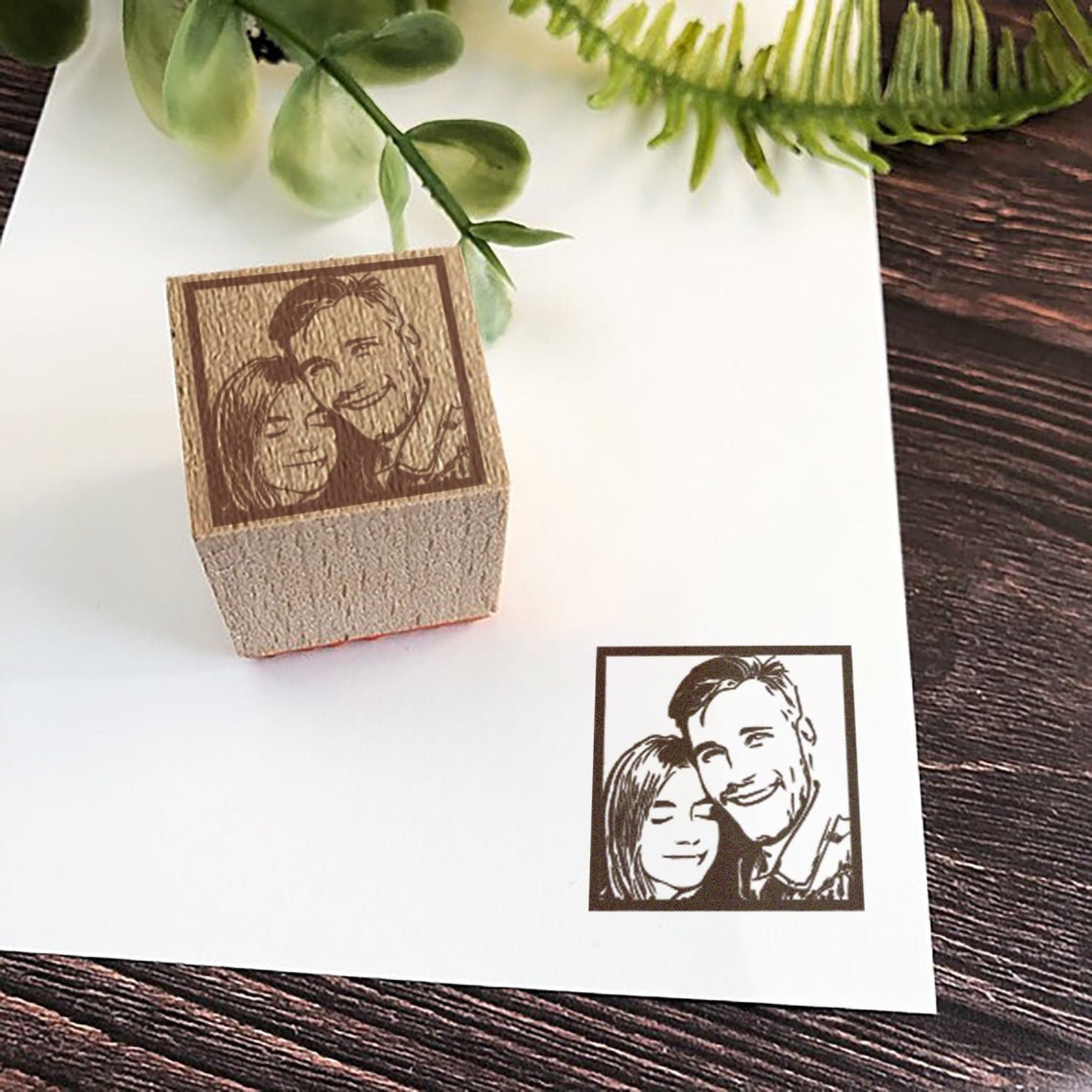 Personalized Stamp. Custom Wooden Stamp Gift. Photo Engraving Etsy