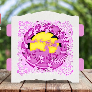 Deer spirit Pop up Card SVG Template, X'mas 3D Pop Up Card, Greeting Pop Up Card, Paper cut Template, 3D Pop Up DIY,  #254
