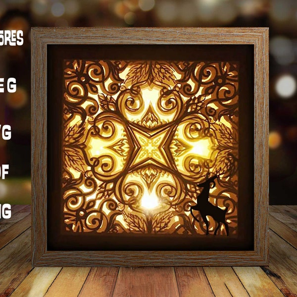 Mandala paper light box template, shadow box template, shadow box art, Cutting Cricut, Layered svg file DIY #7 Mandala paper light box template, shadow box template, shadow box art, Cutting Cricut, Layered svg file DIY #7