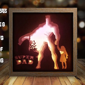Father day gifts , Paper Cut Light Box Template,shadow box svg, light box svg, Cricut svg, Shadow Paper cut  #176