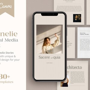 Annelie Social Media Templates for CANVA. Social Media Brand Kit. Minimal Template. Fashion Template. Instagram Quotes. Instagram Posts