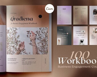Gradiena Business Engagement Workbook | Canva template Online course | eBook template | Worksheet template | Lead magnet