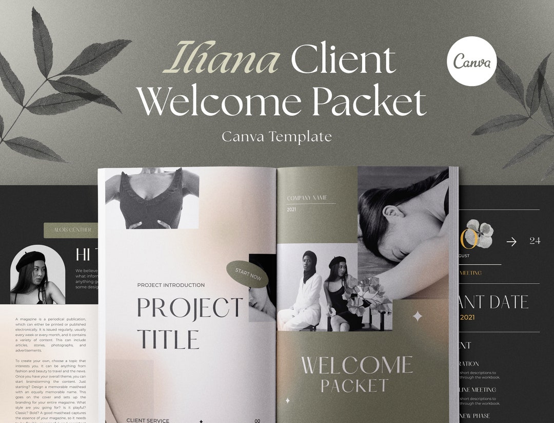 Example New Business Packet Iliana Client Welcome Packet | New Client Packet | Service Guide ...