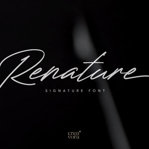 Renature - Signature Font, Procreate Font, Silhouette Font, Wedding Font, Logo Font, Modern Font, Boho Font, Branding Font, Canva Font