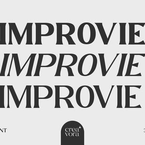 Improvie - Sans Serif Font, Procreate Font, Silhouette Font, Wedding Font, Logo Font, Modern Font, Boho Font, Branding Font, Canva Font