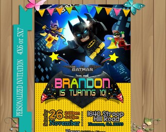 Lego Batman Movie Party Invitations Batman Lego Party