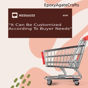 May include: A red and silver shopping cart on a pink and green background. The text "It Can Be Customized According To Buyer Needs" is displayed above the cart. The text "NOW" is displayed in the upper right corner of the image.