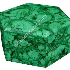 4 &quot;x 4 &quot;x 2&quot; Malachit Stein Schmuckschatulle handgemachte Edelstein Top Aufbewahrungsbox natürliche grüne Kristall Andenken für Ringe, Ohrringe Geschenke