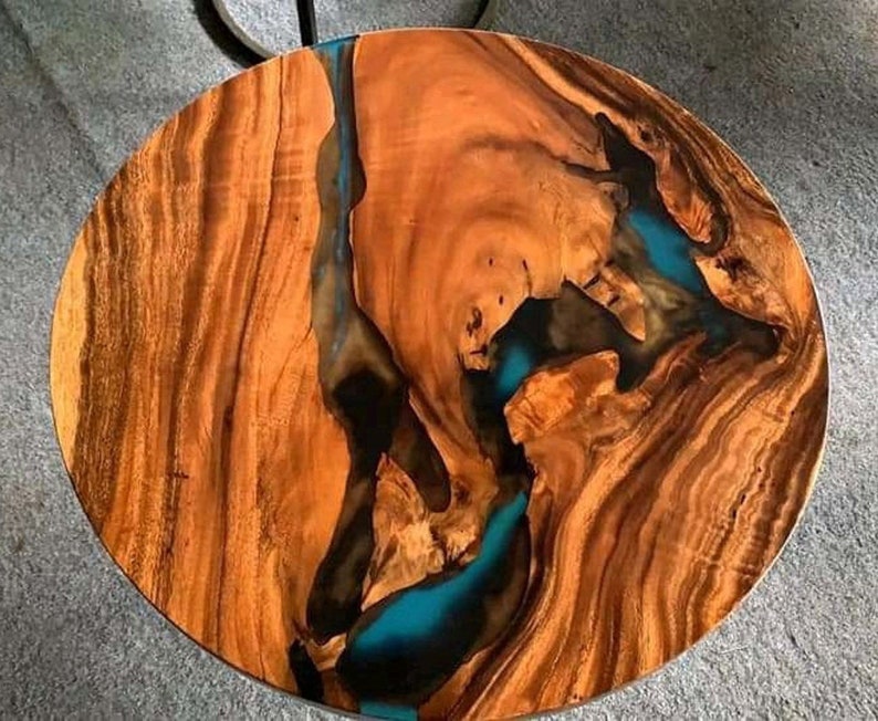 Popular Blue Epoxy Resin River Table Top Epoxy Dining Etsy