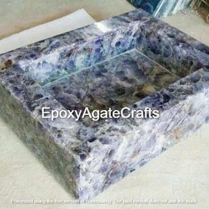 Handmade Amethyst Stone Sink: Unique Bathroom Fixture