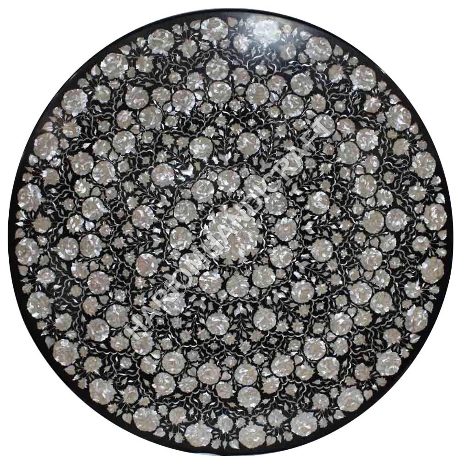 Round Marble Black Coffee Table Tops Luxury Furniture Table Etsy