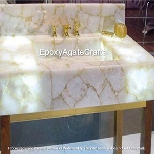 White Quartz Stone Sink Wash Basin, Stone Sink, Stone Wash Basin, Wash Basin Quartz Stone Sink For Kitchen & Bathroom Home Improvement Deco