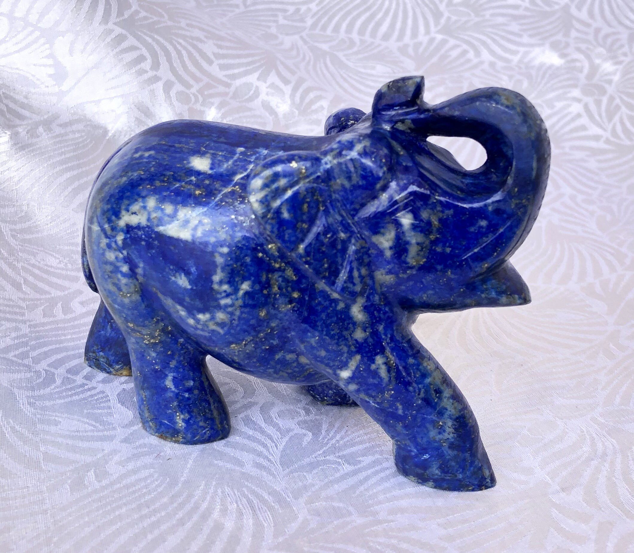 ラピスラズリ 象 ラピスラズリの象の像：3インチの幸運の置物 - Etsy 日本