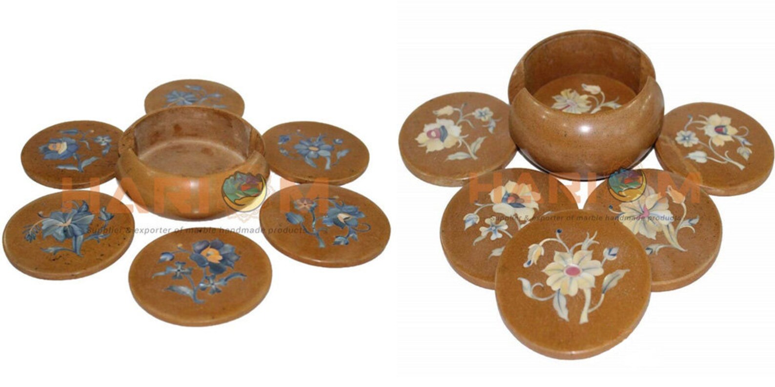 Soapstone Marble Black Lacquer & Mother Of Pearl Inlay Coaster Etsy