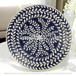 Bone Inlay Coffee Table Centerpiece Handmade MDF Wooden Furniture for Elegant Home and Living Room Housewarming Furniture Décors