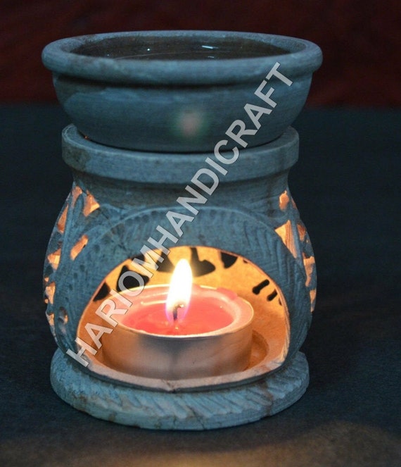3 Marble Soap Stone Oil Burner Aroma Diffuser Tea Light Etsy