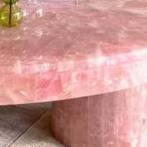 Radiant Rose Quartz Coffee Table Luxury Furniture Centerpiece ...