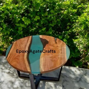 Handmade Live Edge Walnut Coffee Table: Epoxy Resin River Design