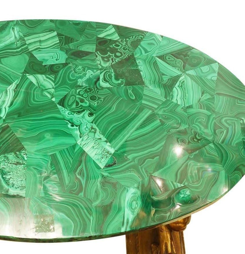 Green Malachite Coffee Table Tops Malachite Gemstone Inlay Etsy