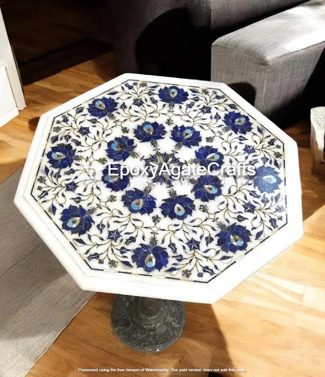 Assiette décorative en marbre avec nacre | Kaufen auf