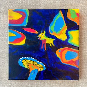 Trippy Dog || Acrylic Painting || Psychedelic Art
