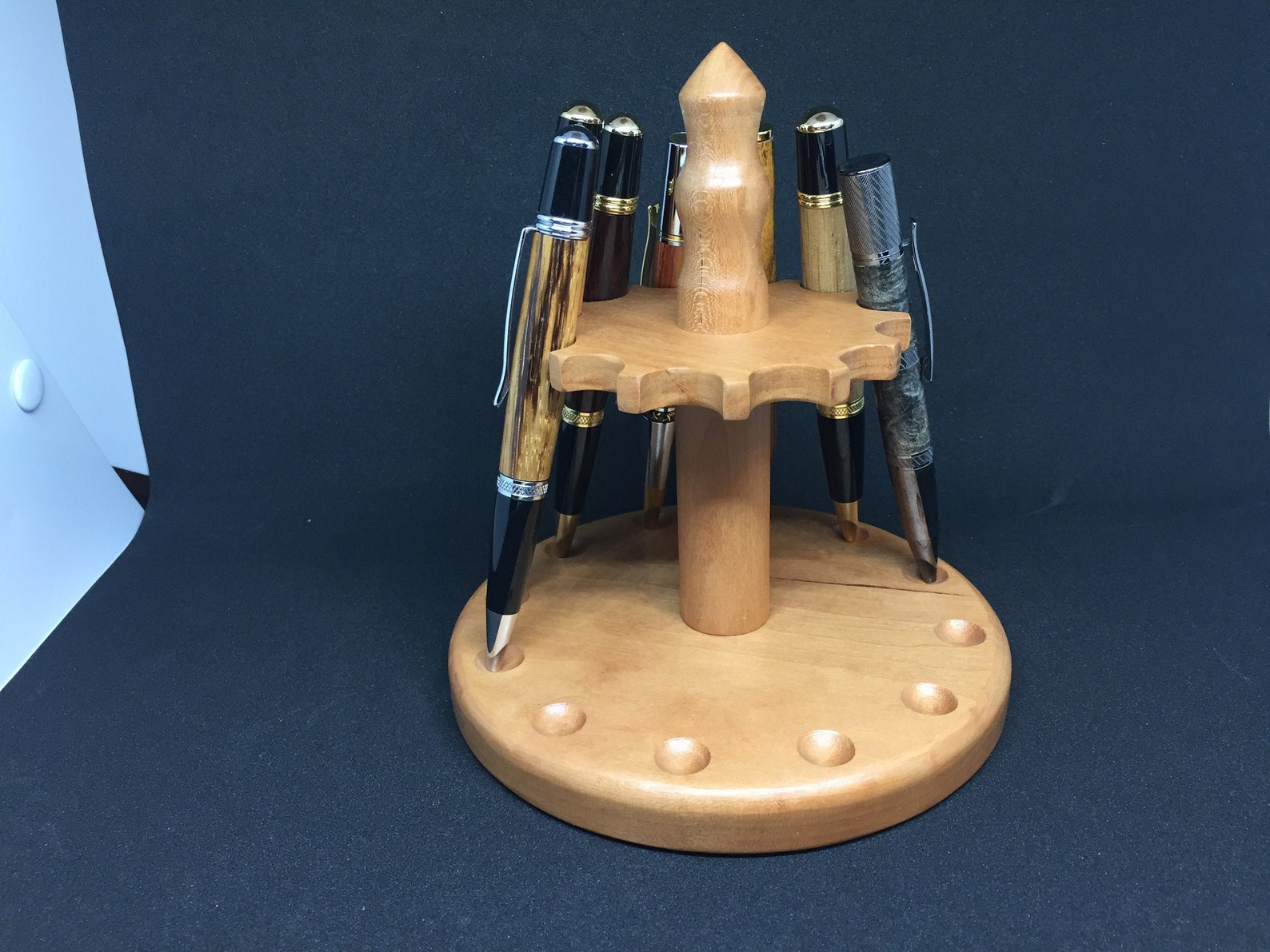 Pen Holder Stand Wooden Pen Display Pen Collector Gift Etsy