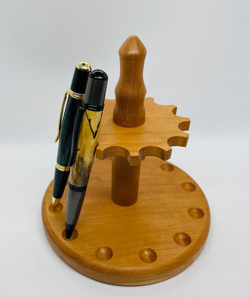 Pen Holder Stand Wooden Pen Display Pen Collector Gift Etsy