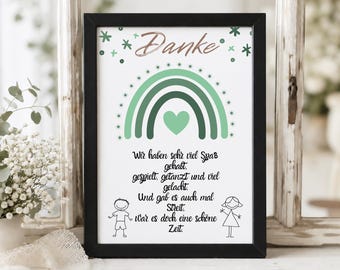 Preschool Teacher Farewell Poster (Printable) | Thank You Gift for Kindergarten | Digital Download