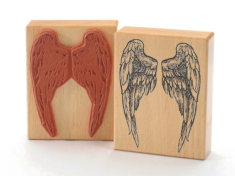 rubber stamp angel wings church