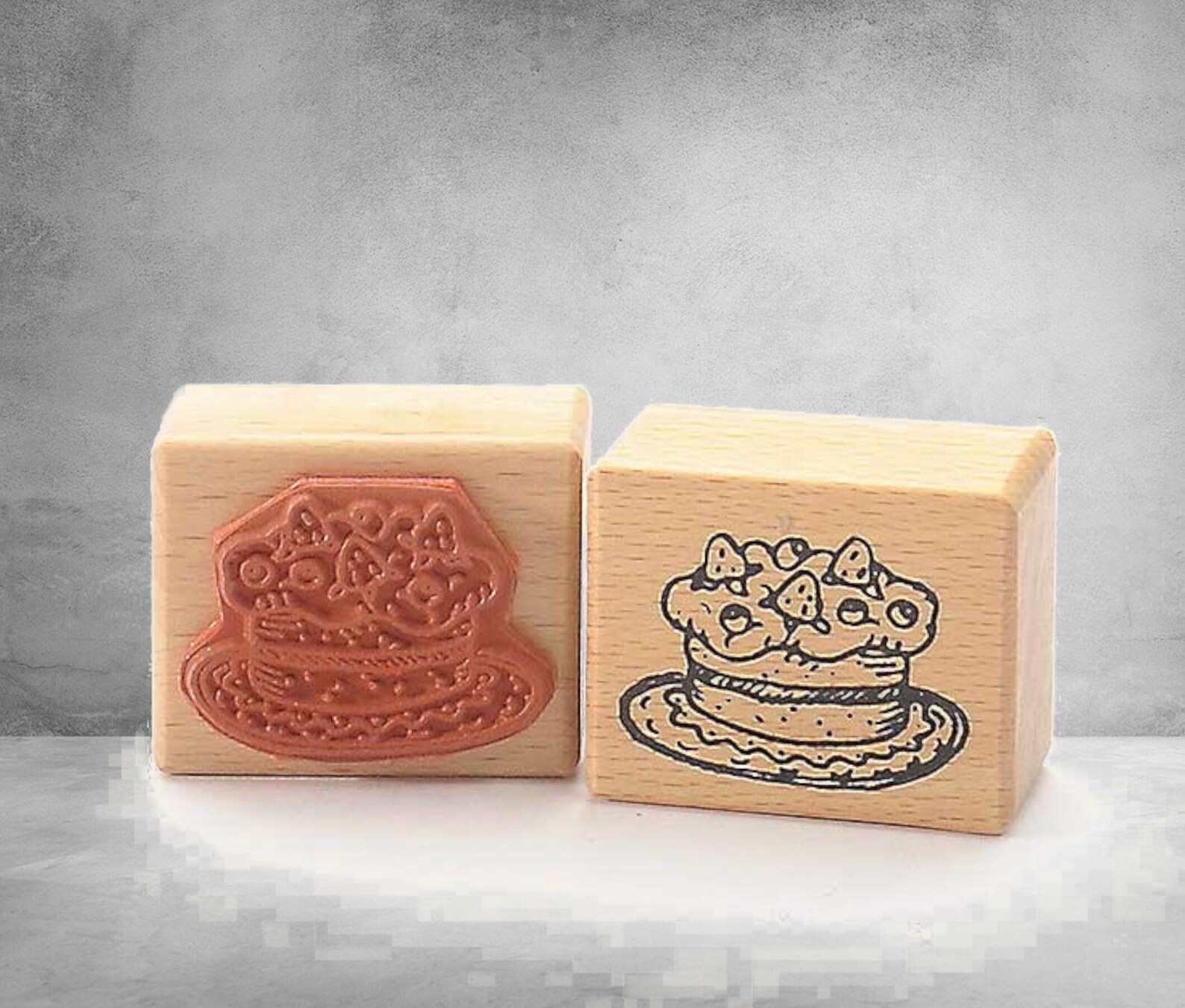 Motif rubber stamp Cake birthday Etsy