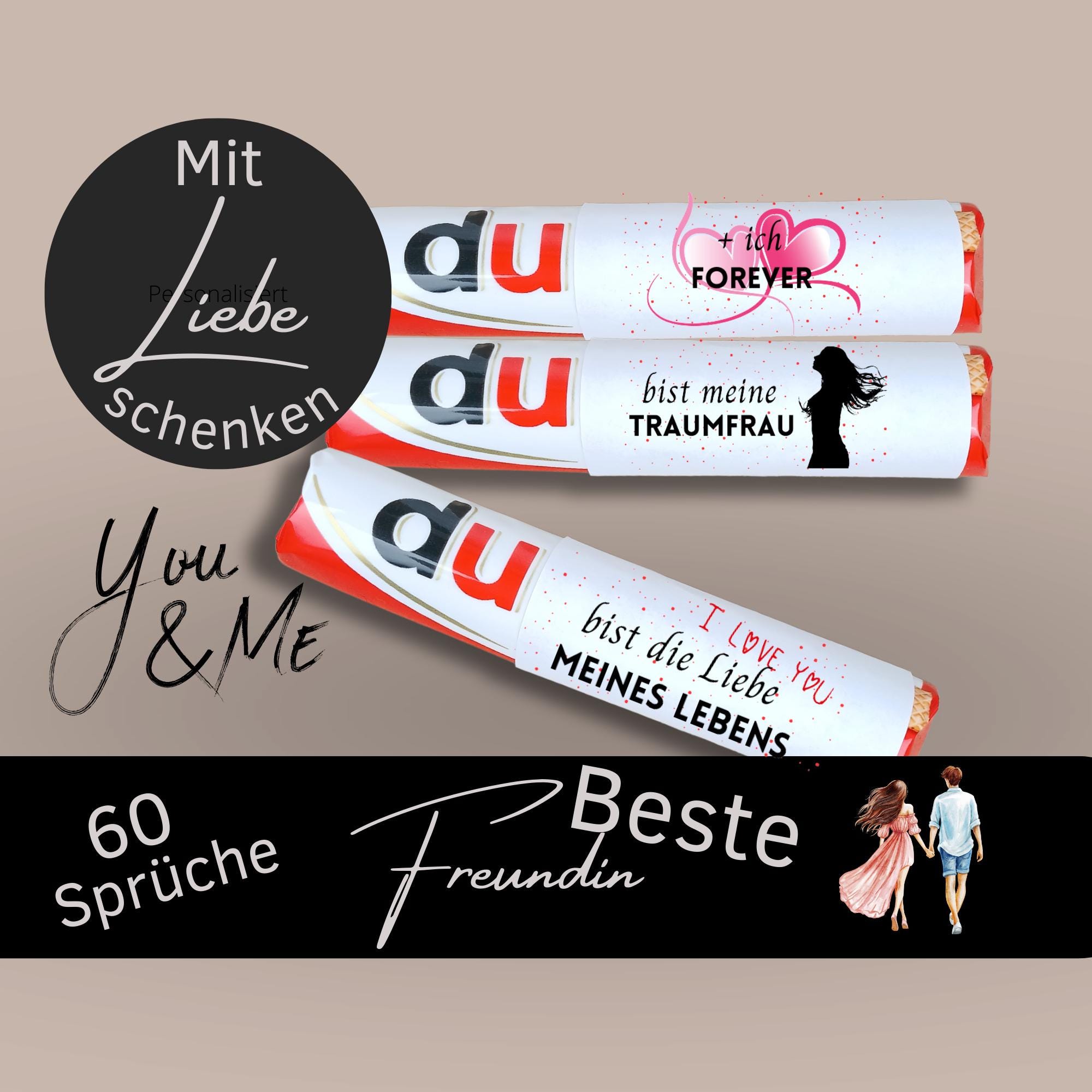 60 Duplo Banderoles Best Friend | Gift You Messages | Gift Idea Woman ...