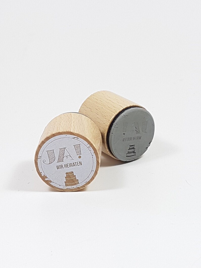 \u00d8 3cm Stamp Invitation to Wedding we/'re getting married motive rubber stamp Yes