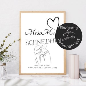 Personalized wedding gift | poster bridal couple wedding gift 2024 | gift wedding picture with saying | digital download