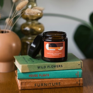 Scented Candle / Vintage Cologne + Tobacco / Hand-poured soy wax / Stocking Filler Gift