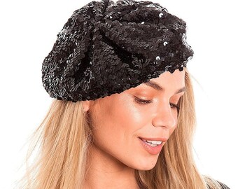 Sequin Beret Hats For Christmas Parties Dances Costumes