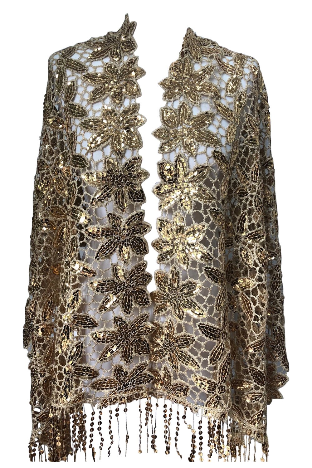 Premium Gold Sequin Shawl Wedding Wrap Bridal Bridesmaids Etsy UK