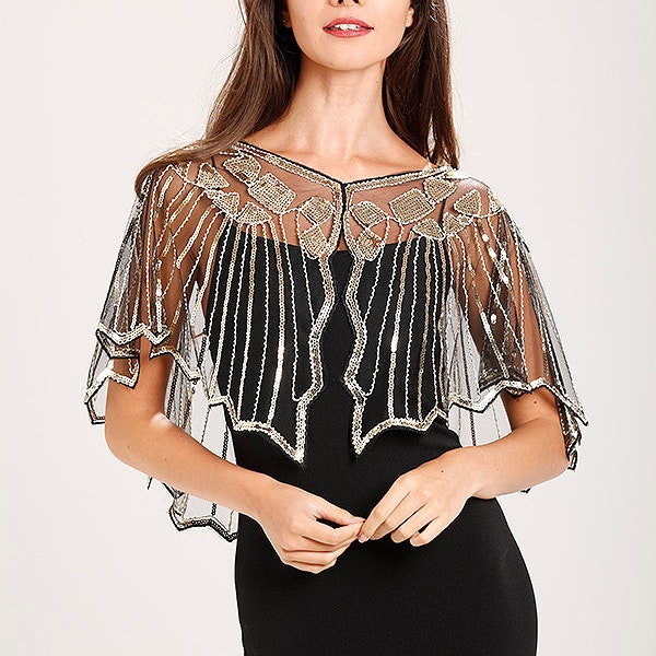 beaded evening shawl