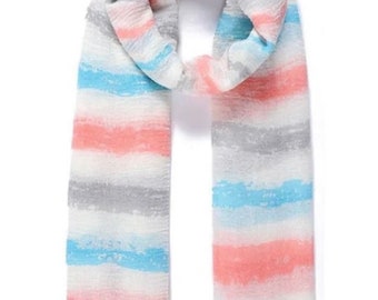 Central Chic Wave Print Ultra-soft Colourful Scarf