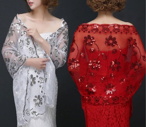 sparkly evening shawls