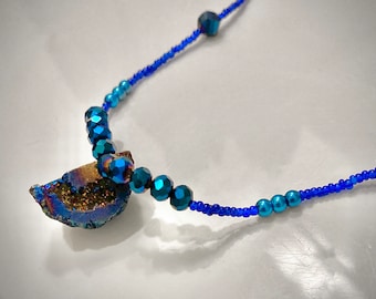 Druzy Necklace - Etsy