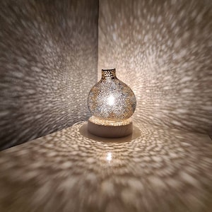 CHROMATIC Gourd Lamp, Handmade lamp, Gourd Table Lamp, Personalized Gift, Gourd Lighting, Morrocan Lamp, Anniversary Gift, Decorative Lamp