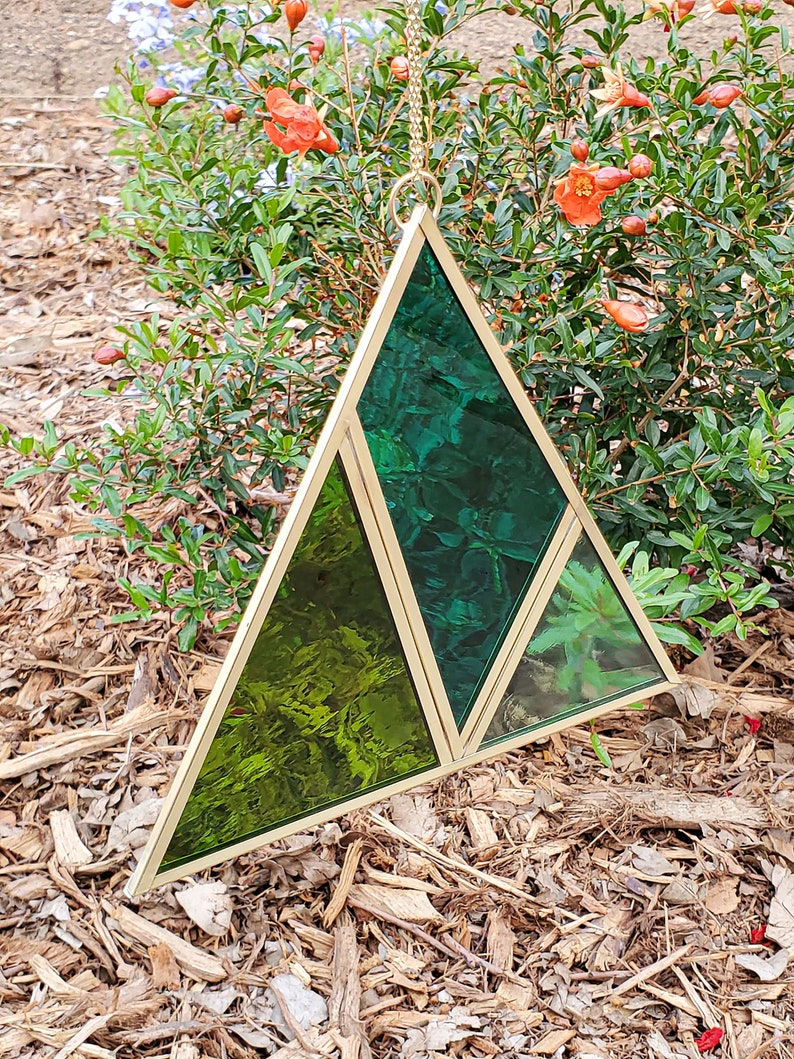 synergy LEAD FREE Stained Glass sun-catcher garden ornament glass art windchime glass decor glass image 10