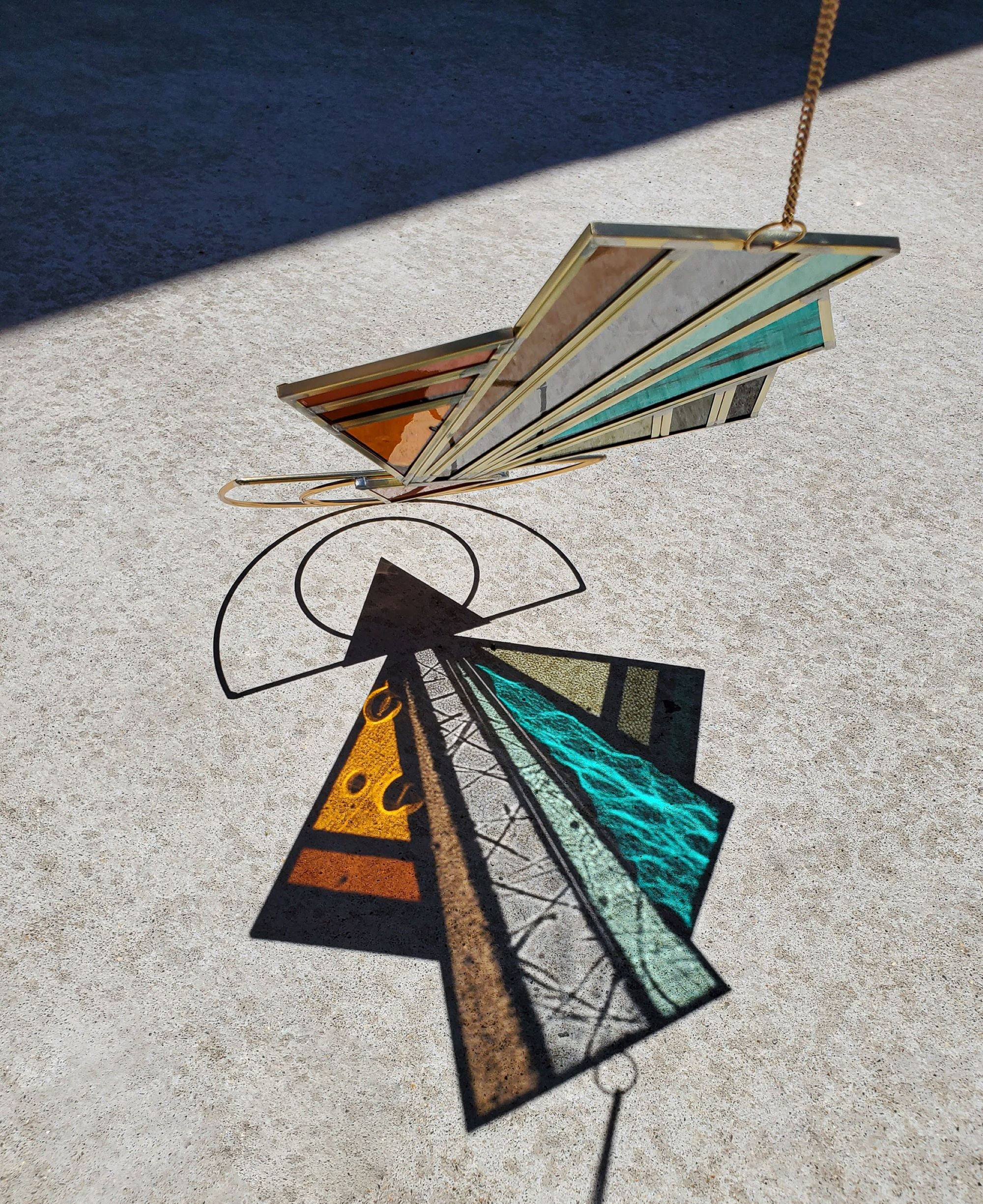 you are worthy LEAD FREE Stained Glass suncatcher garden ornament