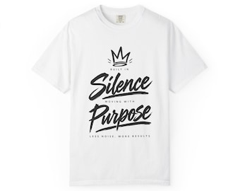 Koszulka Silence with Purpose | Koszulka Script Crown Typography