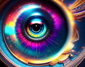 Arte visionario del ojo digital