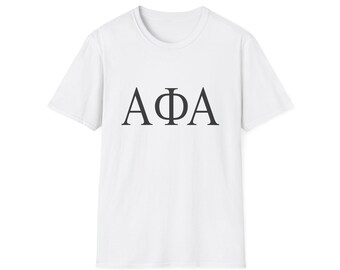 Koszulka z literami Alpha Phi Alpha | Koszulka Greckiego Bractwa